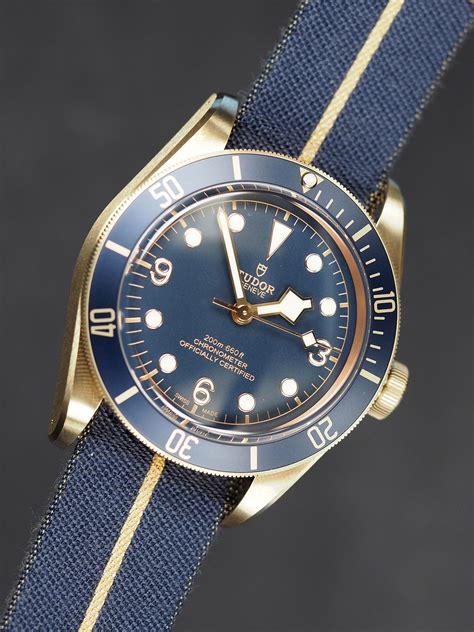 tudor bucherer blue bronze|tudor black bay bronze strap.